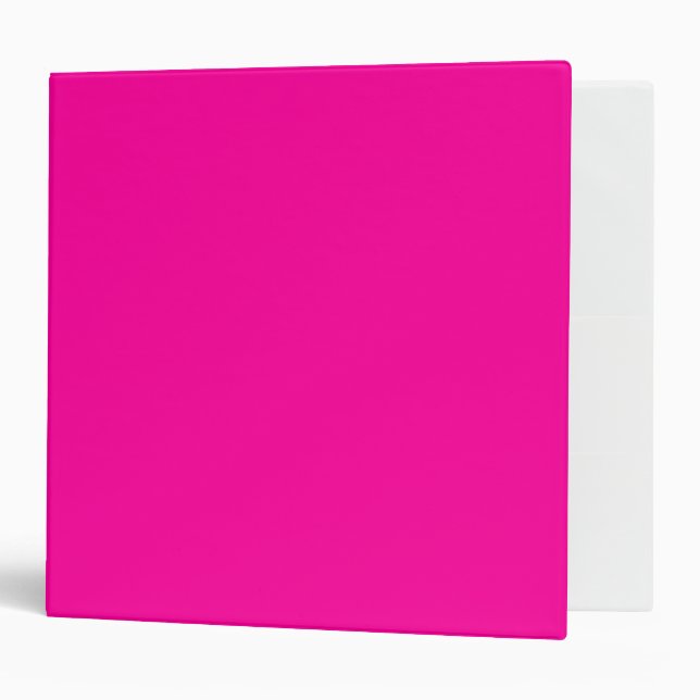 Neon Pink Solid Colour Binder (Front/Inside)
