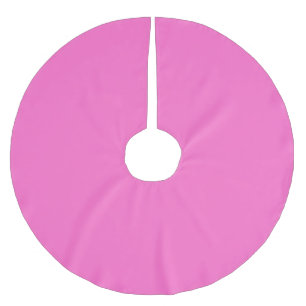 Neon Pink Solid Colour   Classic Brushed Polyester Tree Skirt