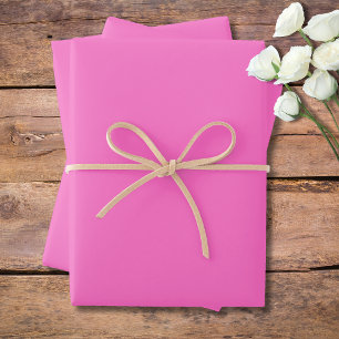 Neon Pink Solid Colour Classic Elegant Wrapping Paper Sheet