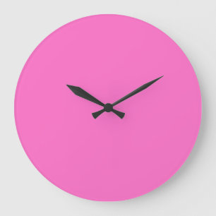 Neon Pink Solid Colour   Classic Large Clock