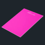 Neon Pink Solid Colour Customize It Notepad<br><div class="desc">This product is featured in Neon Pink, a very bright, vibrant pink colour. Easily customize this product with your own text, image or photo.</div>