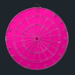 Neon Pink Solid Colour Dartboard<br><div class="desc">A vibrant and electrifying pink that is full of energy and excitement.Reminiscent of neon signs illuminating a bustling city nightlife or the vivid hues of tropical flowers,  this colour is bold,  playful,  and unapologetically lively.Perfect for making a striking statement.</div>