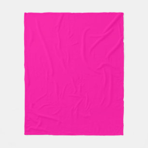 Neon Pink Solid Colour Fleece Blanket