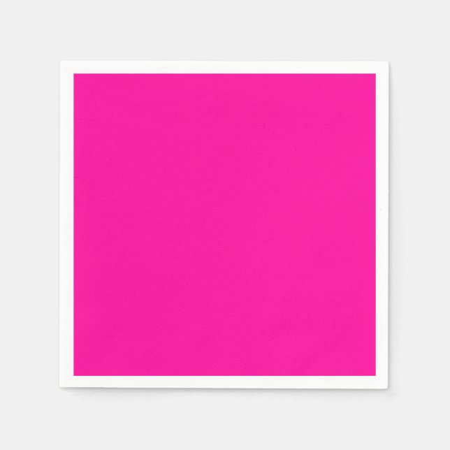 Neon Pink Solid Colour Napkin (Front)