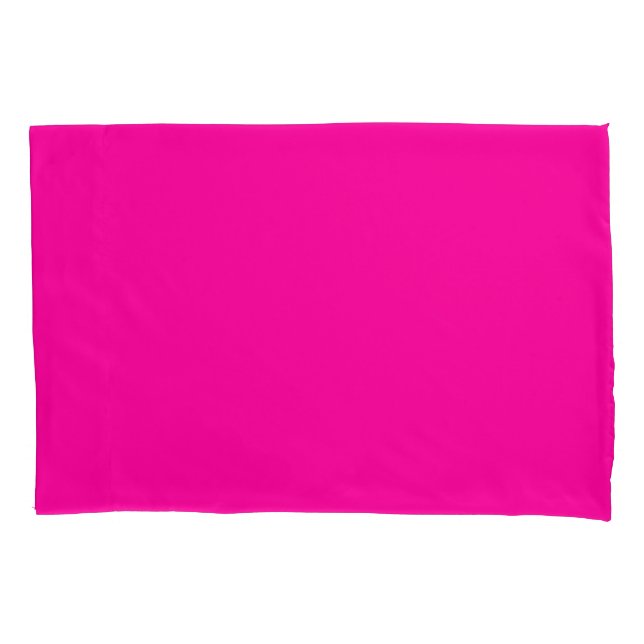 Neon Pink Solid Colour Pillowcase (Front)