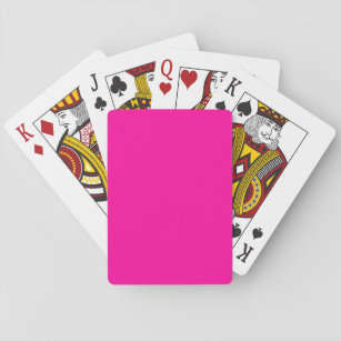 Neon Pink Solid Colour Playing Cards