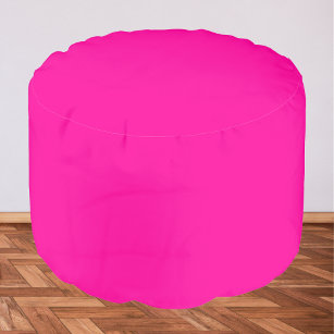 Neon Pink Solid Colour Pouf