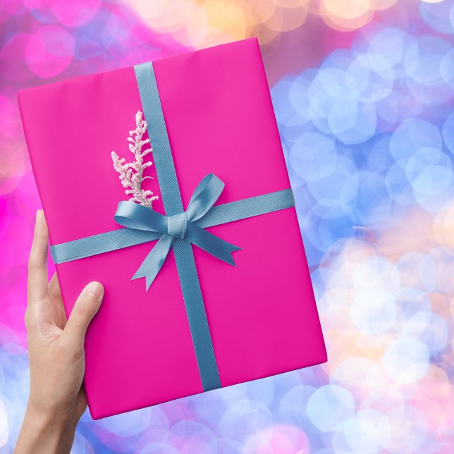 Neon Pink Solid Colour Wrapping Paper (Creator Uploaded)