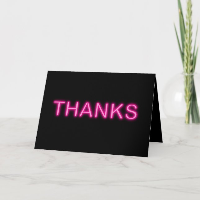 Neon Pink Thank You Note (Front)