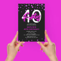 Neon Pink Thirty 40th Birthday Party