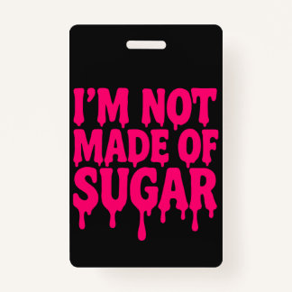 Neon Pink Vertical Badge (Black) – Customizable