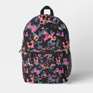 Neon Pixel Fusion Printed Backpack