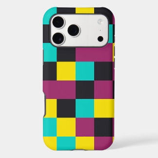  Neon Pixel Pattern iPhone 17 Pro Max Case
