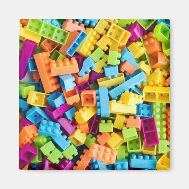 Neon Plastic Building Blocks Magnet (Front)