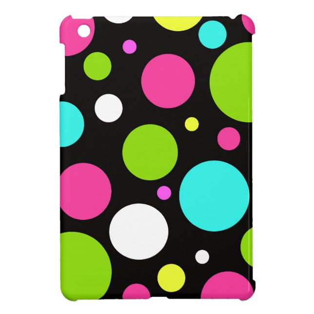 Neon Polka Dots iPad Mini Case (Back)