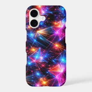 Neon Polygon Abstract with Explosions