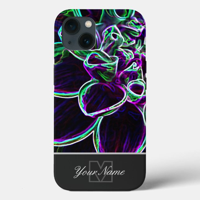Neon-Pop-Art blossom macro with Monogram! Case-Mate iPhone Case (Back)