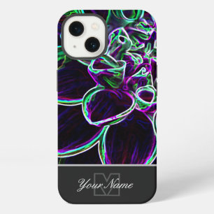 Neon-Pop-Art blossom macro with Monogram! iPhone 13 Case