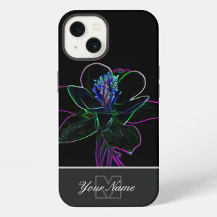 Neon-Pop-Art blossom macro with Monogram! iPhone 13 Case