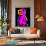Neon Pop Art Capybara: Vibrant and Quirky Hanging Tapestry<br><div class="desc">Celebrate the charm of the world's chillest animal with this neon pop art illustration of a charismatic capybara. Featuring bold neon hues, dynamic brushstrokes, and a playful design, this artwork is bursting with personality and creativity. Perfect for fans of quirky animal designs, vibrant pop art, and anyone looking to add...</div>