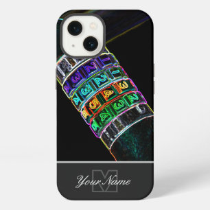 Neon-Pop-Art combination lock Monogram! iPhone 13 Case