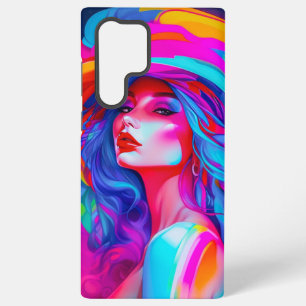 Neon Pop Art Portrait  Samsung Galaxy Case