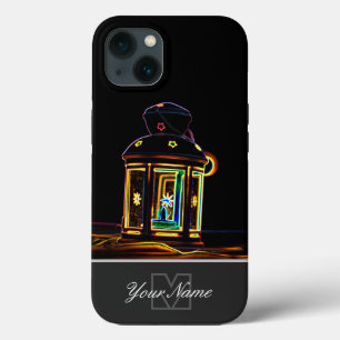 Neon-Pop-Art romantic candle light with Monogram! iPhone 13 Case
