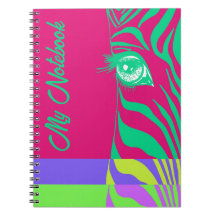 Neon Pop Art Zebra Pattern Glam 