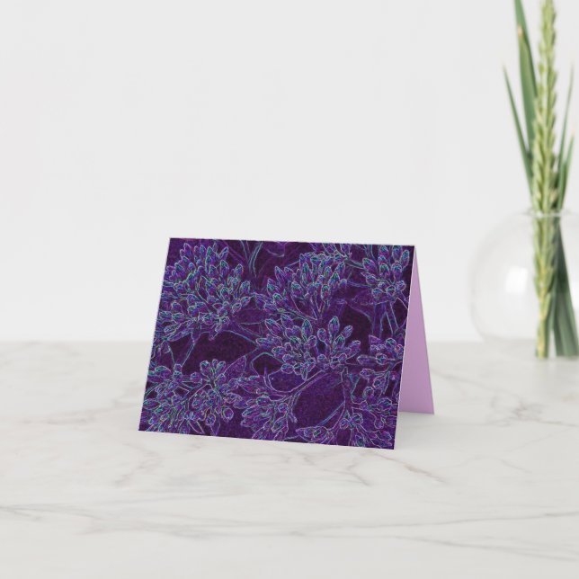 Neon Posies Note Card (Front)