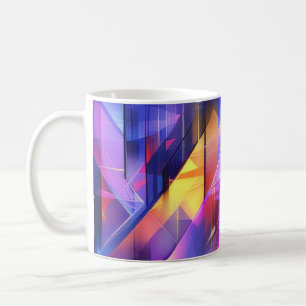 Neon Prism Abstract Coffee Mug