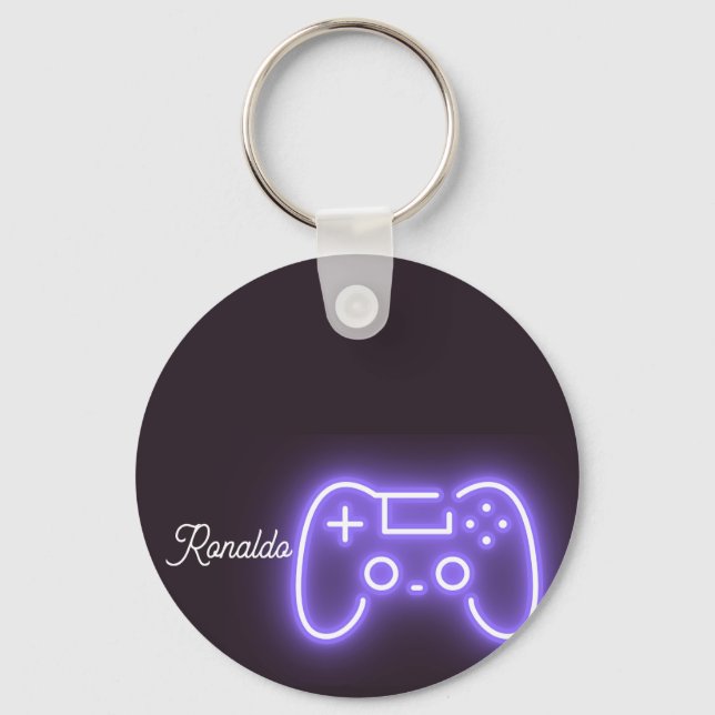 NEON PS4 handle custom name  Keychain (Front)