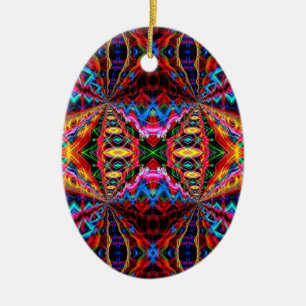 Neon Psychedelic Abstract Ornament 2