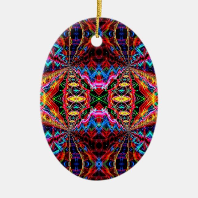 Neon Psychedelic Abstract Ornament 2 (Front)