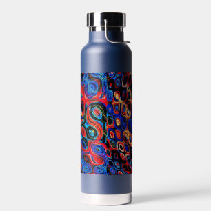 Neon Psychedelic Ripples Water Bottle