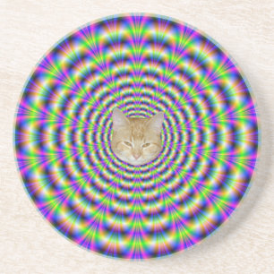 Neon Pulse Coaster + cat