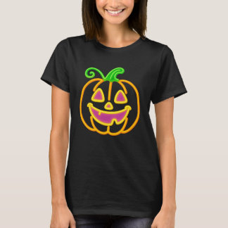 Neon Pumpkin – Fun Halloween Light Design T-Shirt
