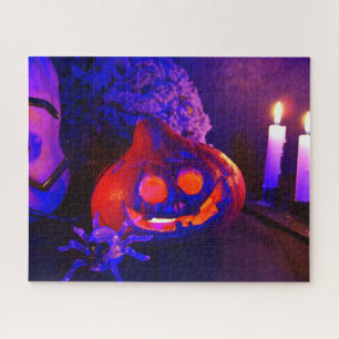 Neon pumpkins jigsaw puzzle