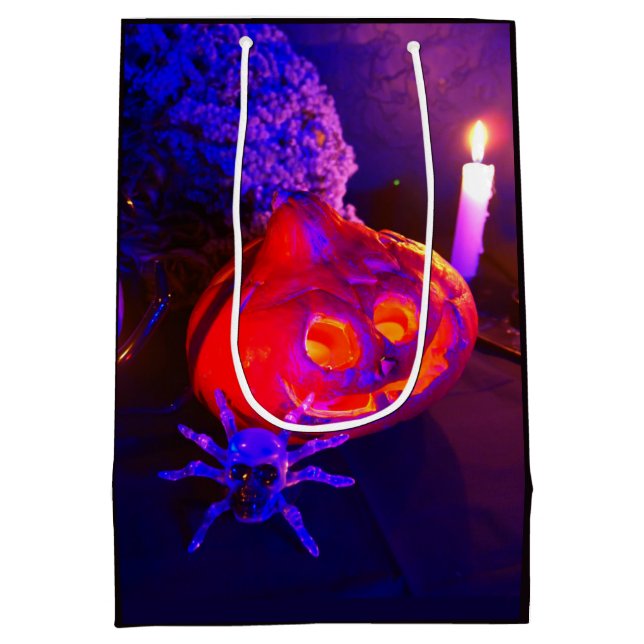 Neon pumpkins medium gift bag (Back)