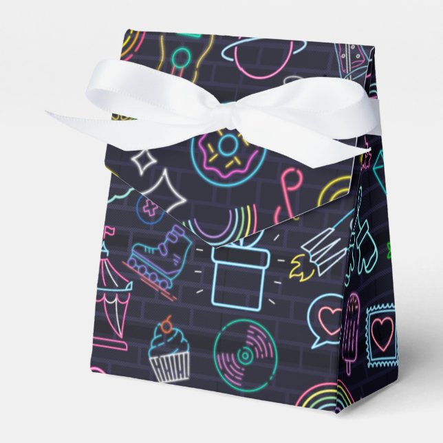 Neon Purim Favor Box (Front Side)