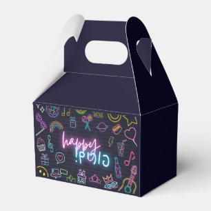 Neon Purim Favor Box