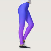 Neon Purple and Bright Neon Blue Ombré Shade Leggings (Right)