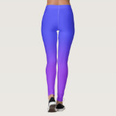 Neon Purple and Bright Neon Blue Ombré Shade Leggings (Back)