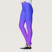 Neon Purple and Bright Neon Blue Ombré Shade Leggings (Left)