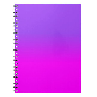 Neon Purple and Hot Pink Ombre Shade Color Fade Sc Notebook