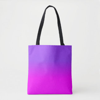 Neon Purple and Hot Pink Ombre Shade Colour Fade S Tote Bag