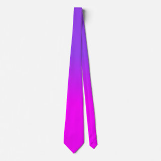 Neon Purple and Hot Pink Ombre Shade Colour Fade Tie