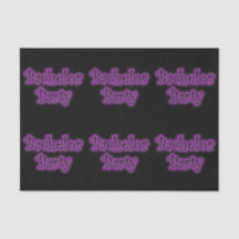 Neon Purple Bachelor Party Tissue Paper