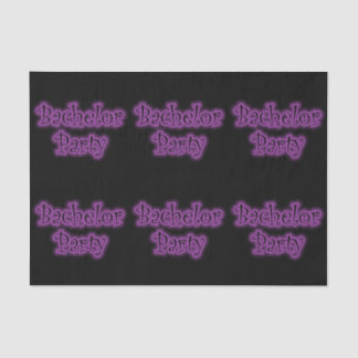 Neon Purple Bachelor Party Tissue Paper
