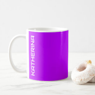 Neon Purple Solid Colour   Classic Personalized  Coffee Mug