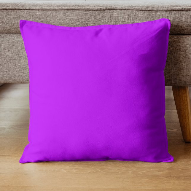 Neon Purple Solid Colour | Classic Throw Pillow (Creator Uploaded)